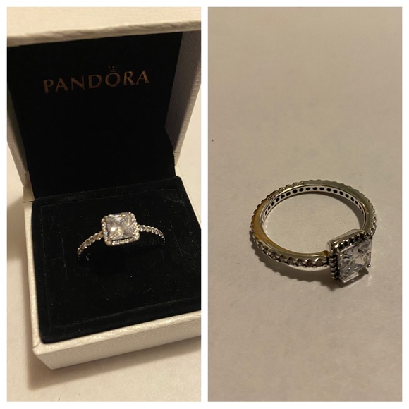 Square Sparkle Halo Ring 💍 - Picture 1 of 5